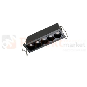 Oprawa liniowa podtynkowa TETRIX 5 Azzardo AZ6276 podtynkowa gips 10W CCT czarna
