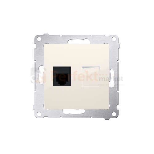 Simon 54 Gniazdo telefoniczne pojedyncze RJ12 kremowe DT1.01/41 biały białe bez ramki perfektmarket