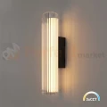 Kinkiet LED Trivia czarny ryflowany nowoczesny 6W LED CCT IP44