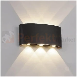 Kinkiet ścienny zewnętrzny LED LUMEPRA 6x1W 4000K IP54 czarny