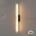 Kinkiet czarny podłużny ryflowany Trivia Black 11W LED CCT IP44