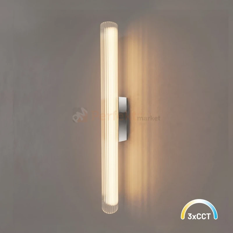 Kinkiet LED ryflowany chrom Trivia 11W LED CCT IP44 - 9