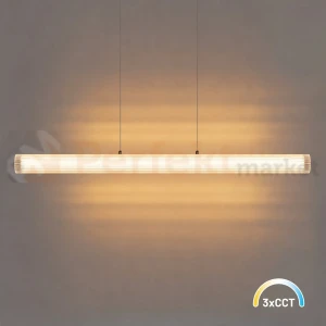 Lampa wisząca czarna ryflowana 120cm Trivia 16W LED CCT IP44