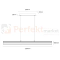 Lampa wisząca ryflowana 120cm Trivia 16W LED CCT IP44 - 7