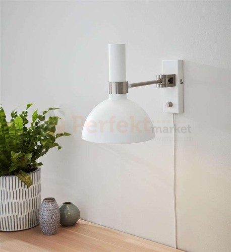 kinkiet regulowany na wysięgniku do sypialni  lampa_ścenna Larry 107499 Markslojd biała biały chrom perfektmarket.jpg