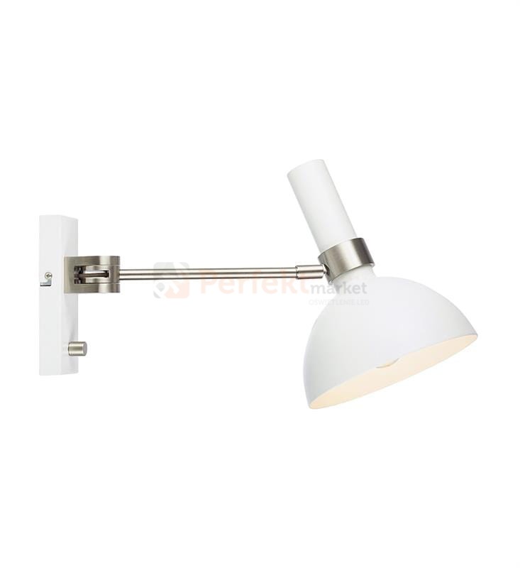 kinkiet regulowany na wysięgniku do sypialni  lampa_ścenna Larry 107499 Markslojd biała biały chrom perfektmarket.jpg