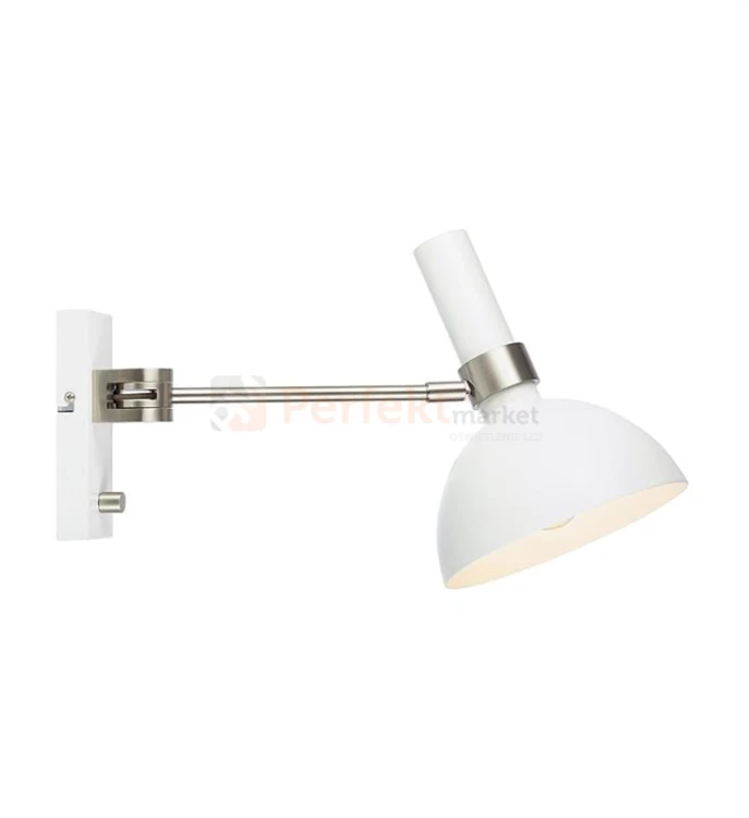 kinkiet regulowany na wysięgniku do sypialni  lampa_ścenna Larry 107499 Markslojd biała biały chrom perfektmarket.jpg