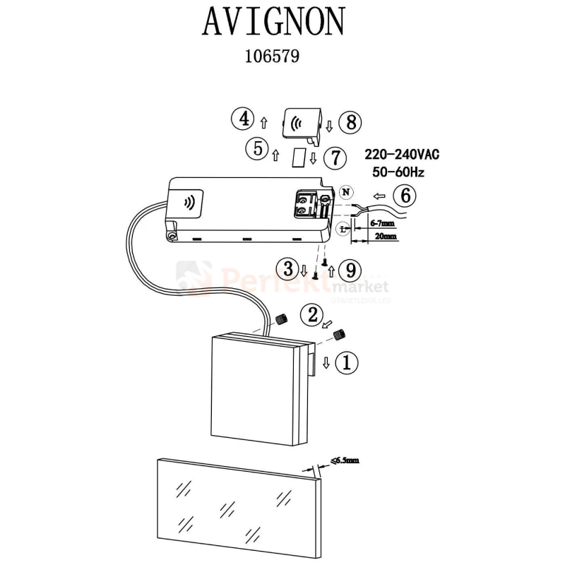 Kinkiet lampa do lustra Avignon Markslojd 5W 3000K 106579 chrom