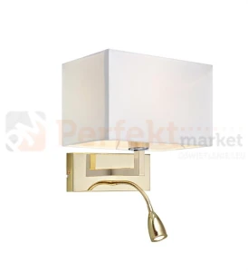 Kinkiet lampa ścienna Savoy Markslojd 106308 regulowana mosiądz złota biała