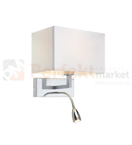Kinkiet lampa ścienna Savoy Markslojd 106307 regulowana mosiądz chrom biała