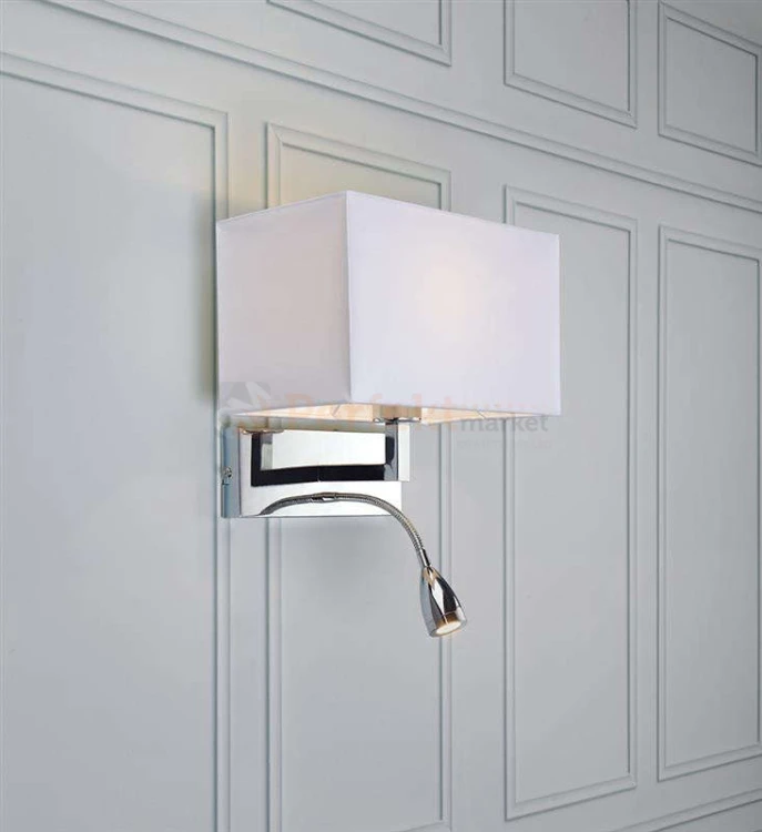 klasyczna-lampa-scienna Savoy 106307 markslojd-kwadratowa cube abazurowa-oprawa-kinkiet-regulowany ruchomy-chrom srebrny-biala tkanina.jpg