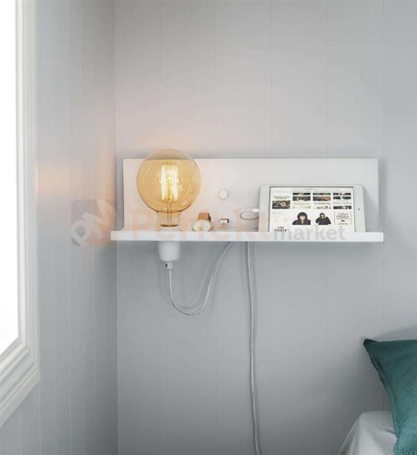 kinkiet lampa z_funkcją_ładowarki dedsign ładowarka_usb półka lampa_ścenna multi 106969 Markslojd biały biała minimalistyczna perfektmarket.jpg
