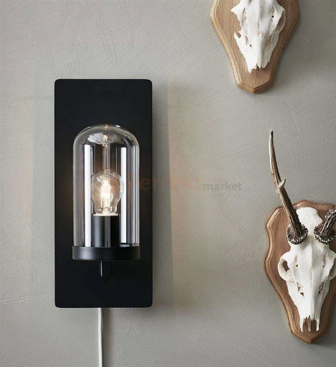 kinkiet sypialni  lampa_ścenna modernistyczna industrialna barnaby 107074 Markslojd czarna czarny szklana perfektmarket.jpg