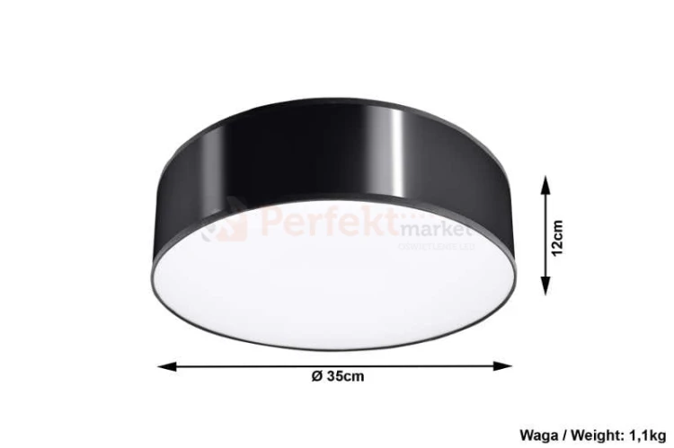 nowoczesna minimalizm perfektmarket design lampa sufitowa plafon LED arena 35 czarny zoom.jpg