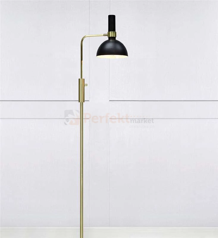 Lampa podłogowa Larry Markslojd 106972 regulowana czarna złota