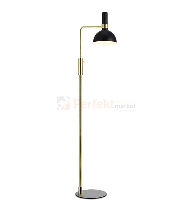Lampa podłogowa Larry Markslojd 106972 regulowana czarna złota