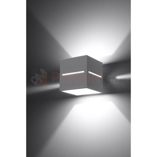 lampa_ścienna kinkiet biała g9 nowoczesna minimalizm design lampa kwadratowa plafon LED lobo biały perfektmarket SL.0206