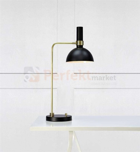 lampa stołowa biurkowa industrialna loft loftowa regulowana do_sypialni do_salonu markslojd larry czarny czarna złota 106973 perfektmarket .jpg