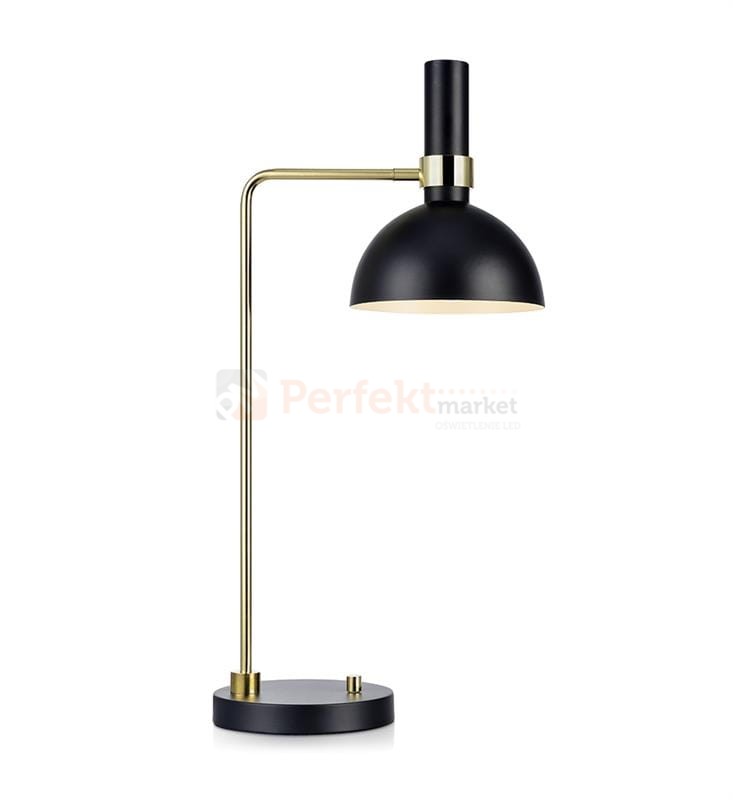 lampa stołowa biurkowa industrialna loft loftowa regulowana do_sypialni do_salonu markslojd larry czarny czarna złota 106973 perfektmarket .jpg