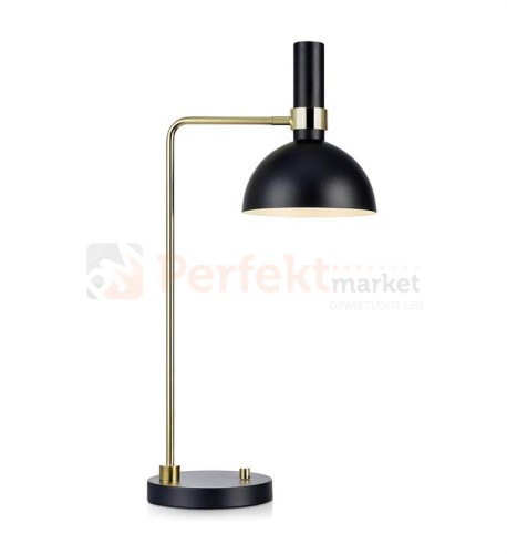 lampa stołowa biurkowa industrialna loft loftowa regulowana do_sypialni do_salonu markslojd larry czarny czarna złota 106973 perfektmarket .jpg
