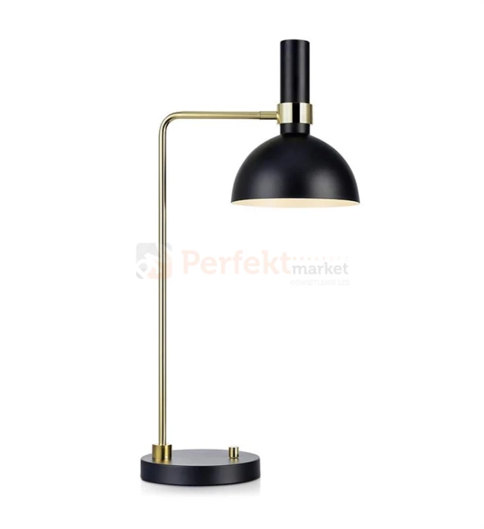 lampa stołowa biurkowa industrialna loft loftowa regulowana do_sypialni do_salonu markslojd larry czarny czarna złota 106973 perfektmarket .jpg