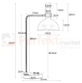 lampa stołowa biurkowa industrialna loft loftowa regulowana do_sypialni do_salonu markslojd larry biała chrom srebro biały 107502 perfektmarket .jpg