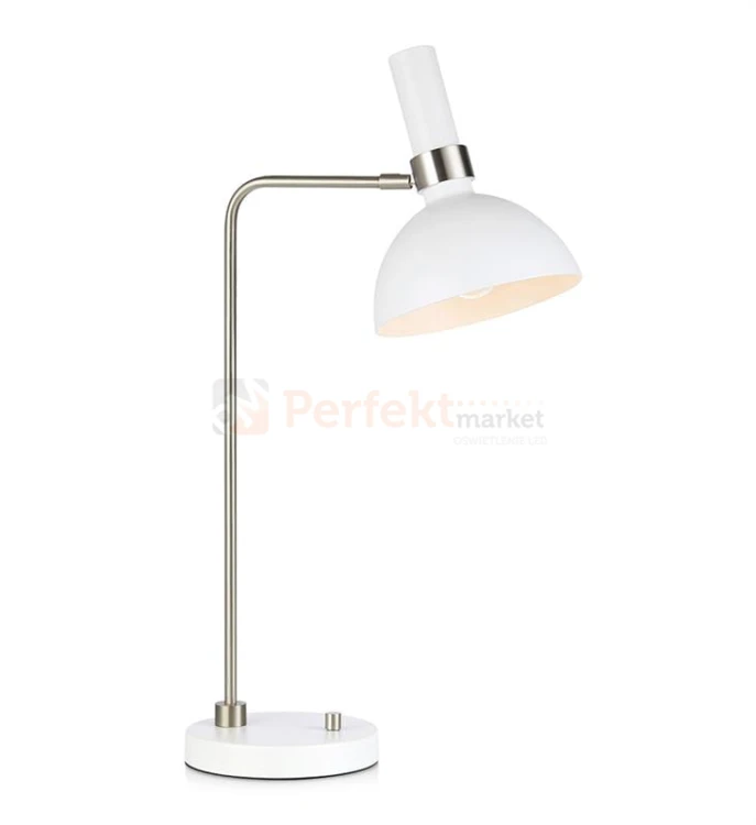 lampa stołowa biurkowa industrialna loft loftowa regulowana do_sypialni do_salonu markslojd larry biała chrom srebro biały 107502 perfektmarket .jpg