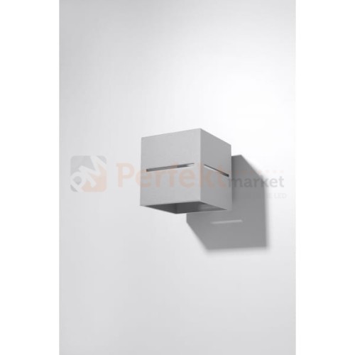 lampa_ścienna kinkiet szara g9 nowoczesna minimalizm design lampa kwadratowa plafon LED lobo szary perfektmarket SL.0205