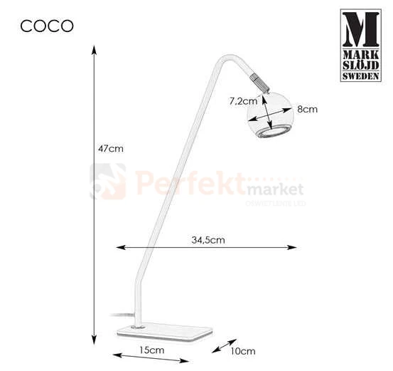 lampa biurkowa stołowa do sypialni  coco 107340 Markslojd czarna kula złota złoto mosiądz perfektmarket .jpg