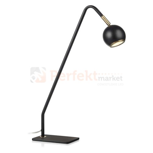 lampa biurkowa stołowa do sypialni  coco 107340 Markslojd czarna kula złota złoto mosiądz perfektmarket .jpg