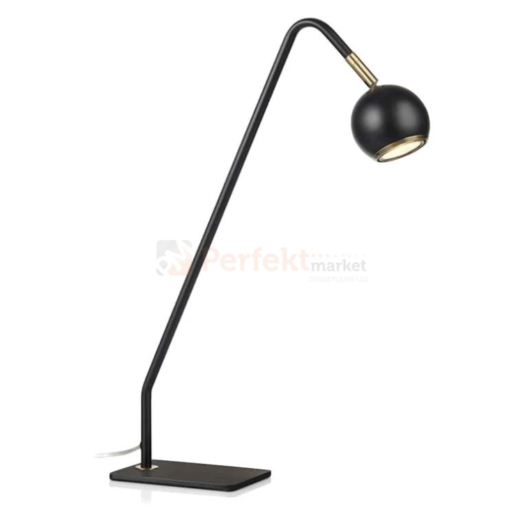 lampa biurkowa stołowa do sypialni  coco 107340 Markslojd czarna kula złota złoto mosiądz perfektmarket .jpg