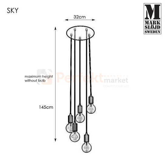 minimalistyczna lampa wiszaca 5L czarna kaskada zwisy edison markslojd sky 107467 zoom perfektmarket.jpg