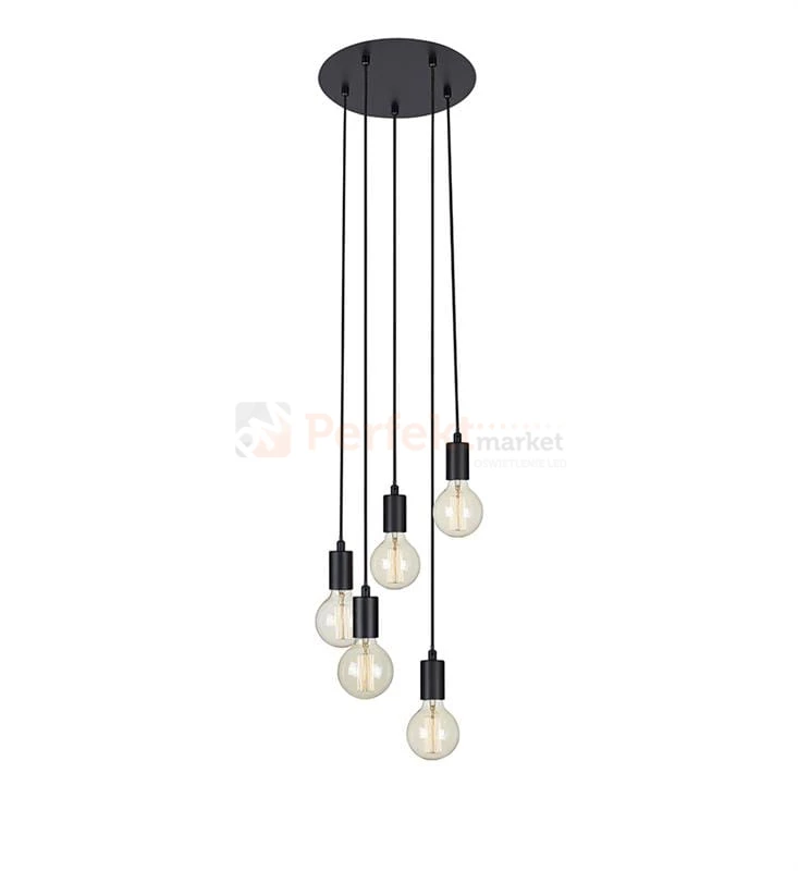 minimalistyczna lampa wiszaca 5L czarna kaskada zwisy edison markslojd sky 107467 zoom perfektmarket.jpg