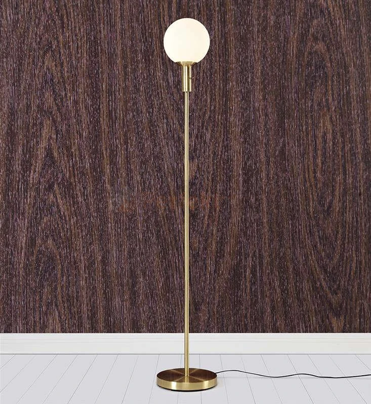 Lampa podłogowa kula minimalistyczna Mina 1L Markslojd 106867 mosiądz