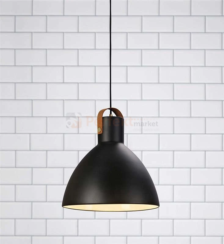 Lampa wisząca skandynawska Eagle Markslojd 1L 106550 czarna skóra