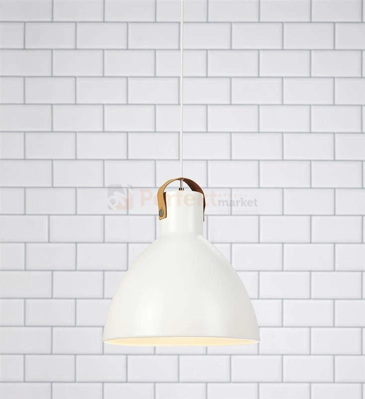Lampa wisząca skandynawska Eagle Markslojd 1L 106551 biała skóra