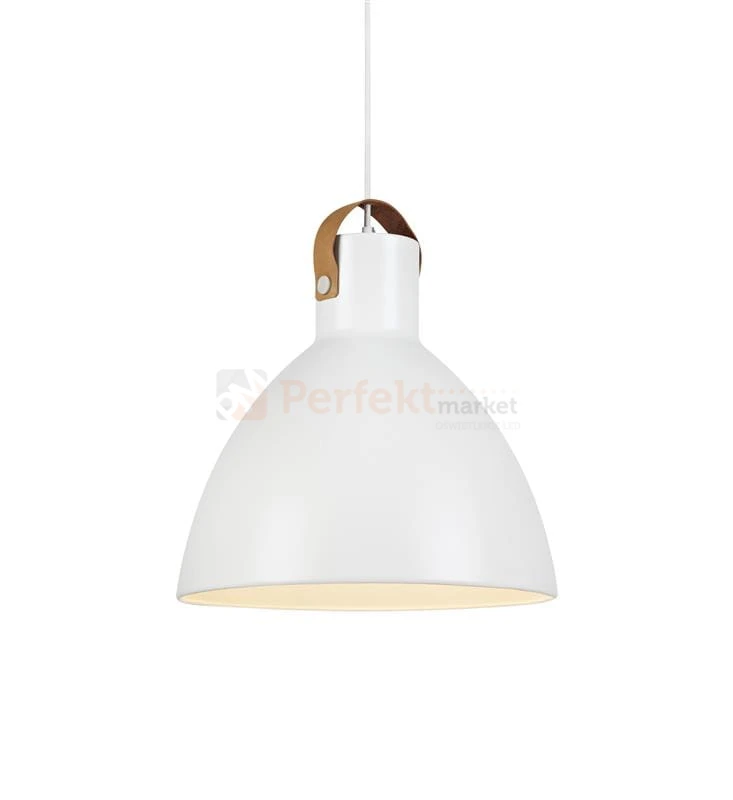 Lampa wisząca skandynawska Eagle Markslojd 1L 106551 biała skóra