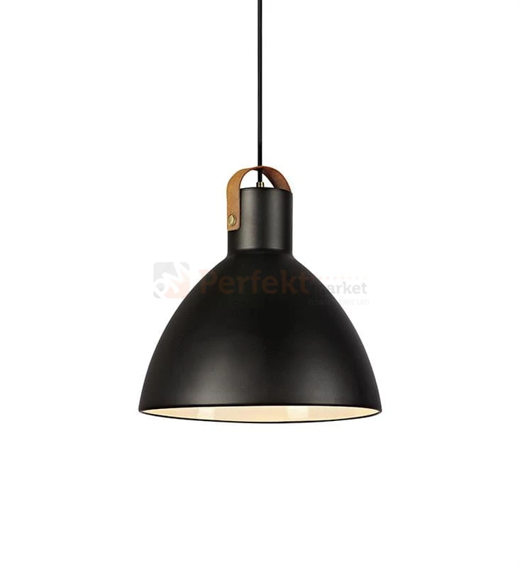 Lampa wisząca skandynawska Eagle Markslojd 1L 106552 czarna skóra
