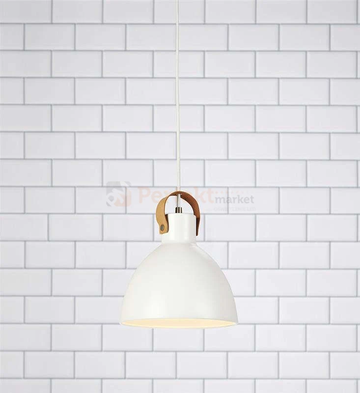 Lampa wisząca skandynawska Eagle Markslojd 1L 106553 biała skóra