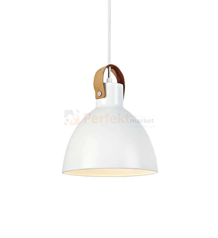 Lampa wisząca skandynawska Eagle Markslojd 1L 106553 biała skóra