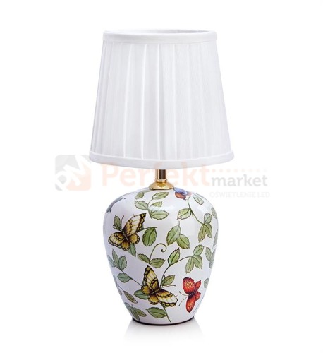 lampa stołowa biurkowa dekoracyjna kwiaty kwiecista na tekstylny_abażur do sypialni  mansion 107039 Markslojd ceramika ceramiczna perfektmarket.jpg