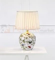 lampa stołowa biurkowa dekoracyjna kwiaty tattoo tatuaż salon_tatuażu kwiecista na tekstylny_abażur do sypialni  mansion 107040 Markslojd ceramika ceramiczna perfektmarket.jpg