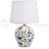 lampa stołowa biurkowa dekoracyjna kwiaty tattoo tatuaż salon_tatuażu kwiecista na tekstylny_abażur do sypialni  mansion 107040 Markslojd ceramika ceramiczna perfektmarket.jpg