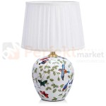 lampa stołowa biurkowa dekoracyjna kwiaty tattoo tatuaż salon_tatuażu kwiecista na tekstylny_abażur do sypialni  mansion 107040 Markslojd ceramika ceramiczna perfektmarket.jpg