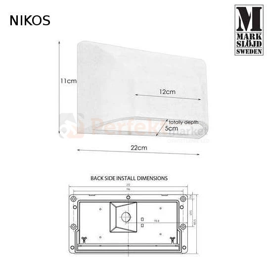 kinkiet zewnętrzny lampa ścienna oświetlenie LED lampa_ogrodowa Nikos 106510 Markslojd szara perfektmarket.jpg