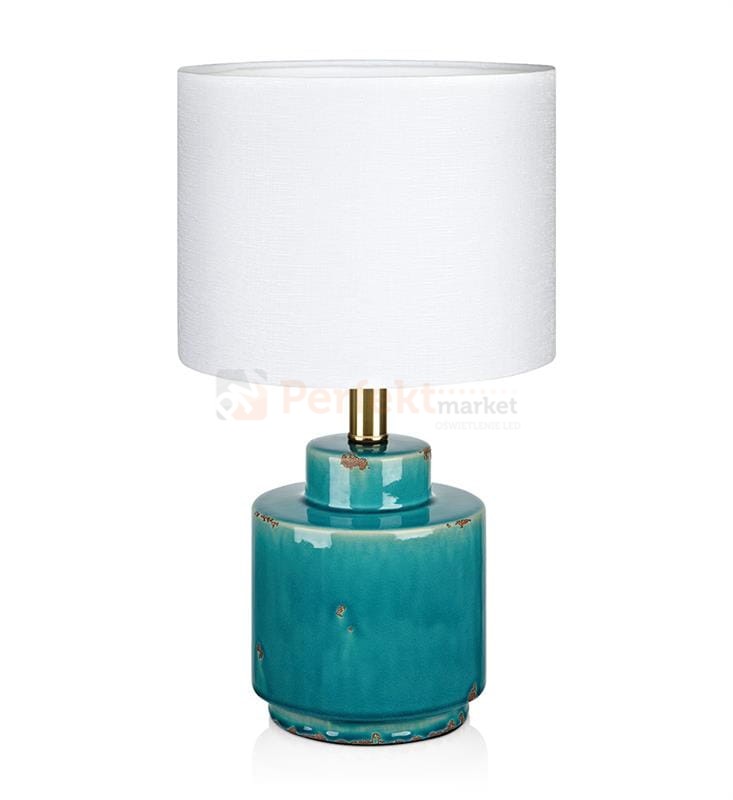 lampa stołowa biurkowa dekoracyjna turkus błekit_morza tekstylny_abażur do sypialni  cous 106606 Markslojd ceramika ceramiczna perfektmarket.jpg