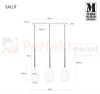 minimalistyczna lampa wiszaca 3L biała zwis szklany modernistyczna modernizm markslojd salut 106808 perfektmarket.jpg