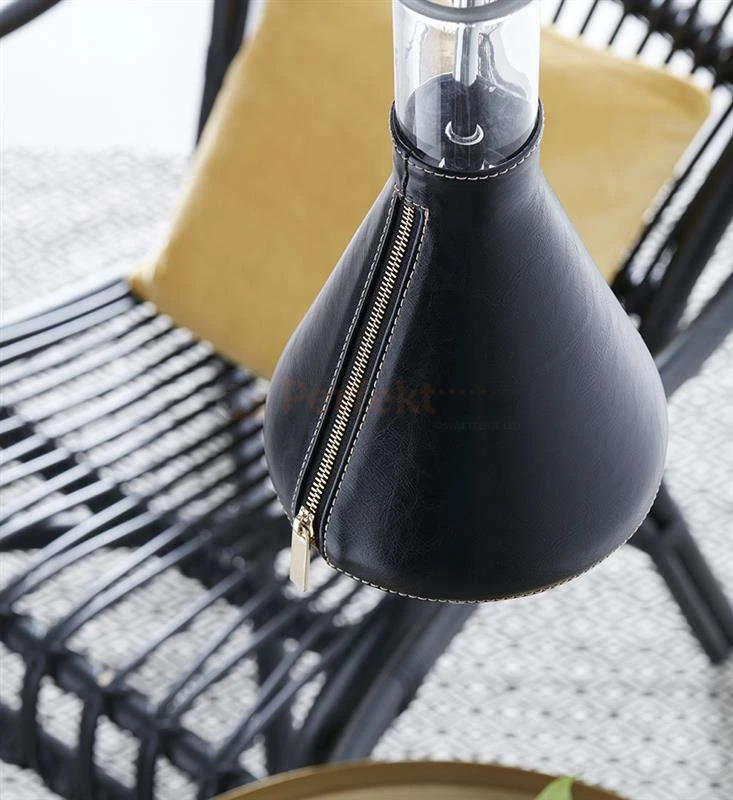 Lampa wisząca Zip skóra Markslojd 106805 szklana czarna zwis