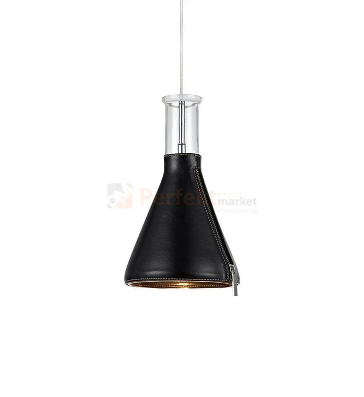 Lampa wisząca Zip skóra Markslojd 106805 szklana czarna zwis