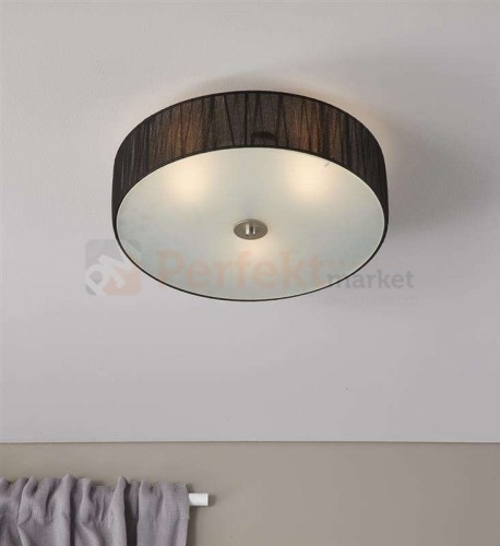 lampa sufitowa plafon do_restauracji do_salonu okrągły plisowany do_hotelu byske 104884 Markslojd czarny czarna chrom perfektmarket .jpg